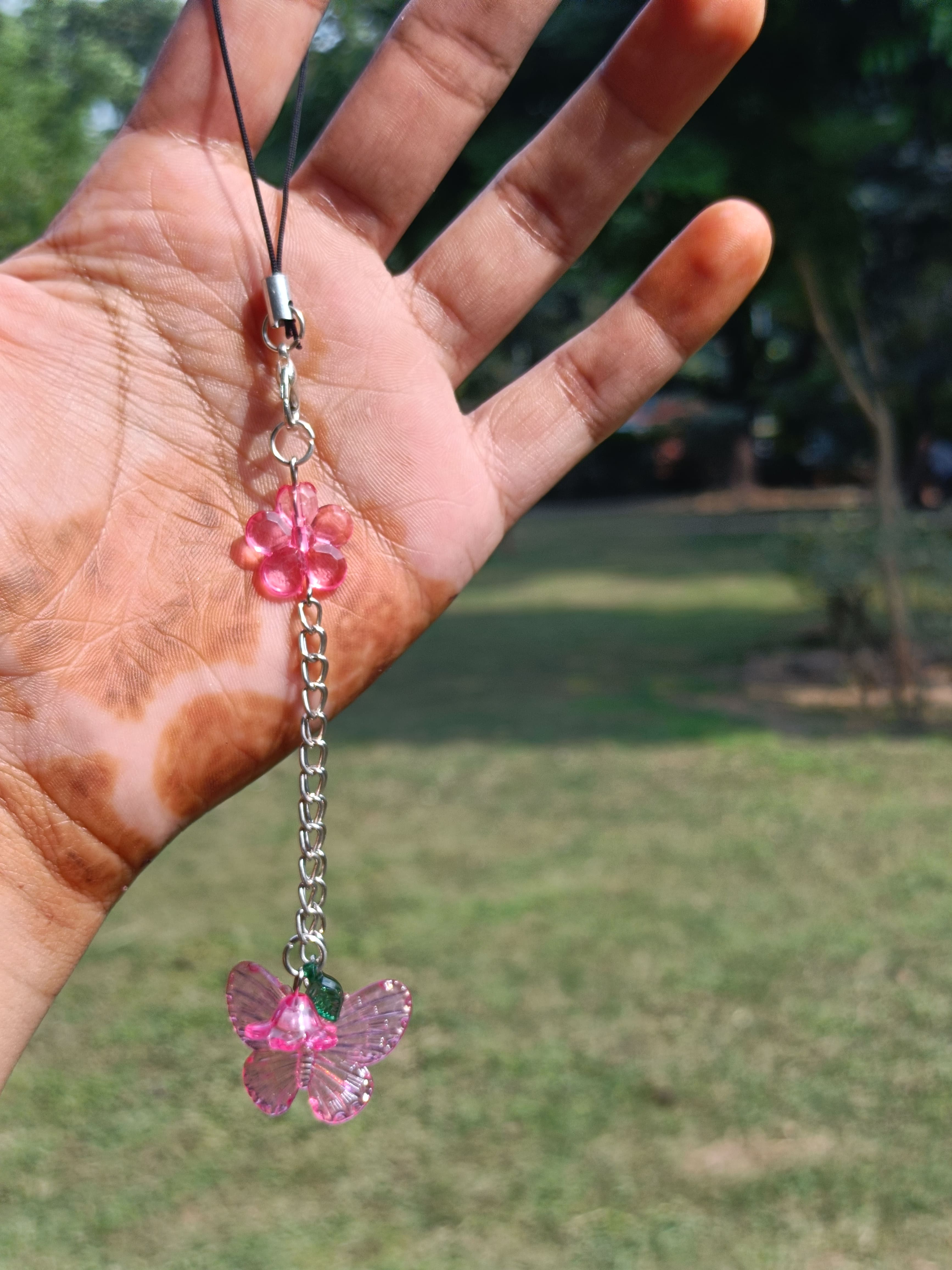 Pink Clover Dangle